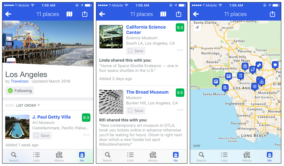 Consigli di viaggio Foursquare:un viaggio su strada costiera da città a città 